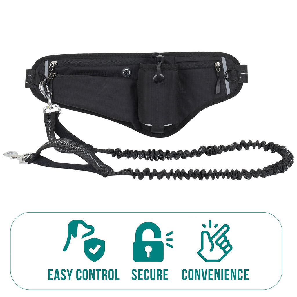 NFTIGB Running Belt Waist Pack Adjustable Hydration Bag with Water Bottle Holder for Runners Men Women, Black (10.63 inches / 27 cm)