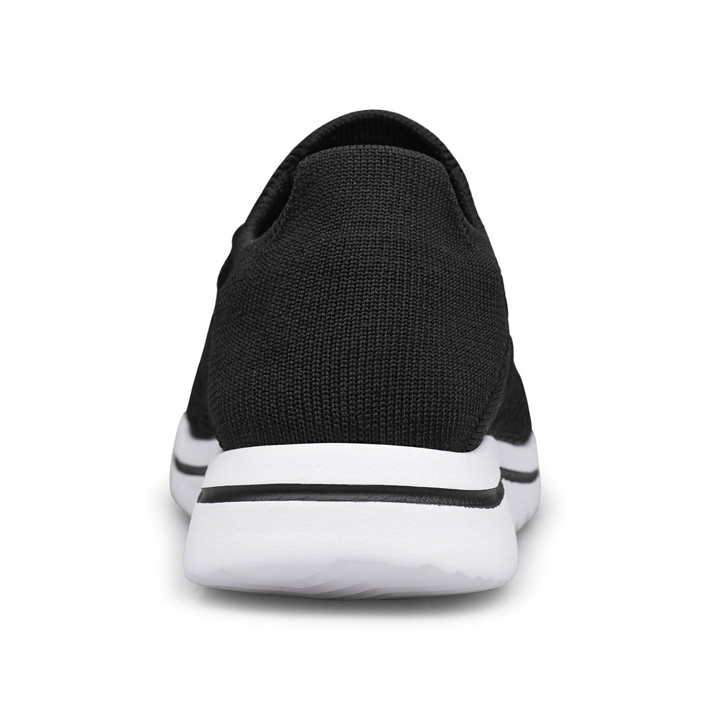 Unisex Sock Walking Shoes Wide Toe Box Slip-on Mens Running Shoe Womens Lightweight Casual Fashion Sneakers Black 8Women/6Men