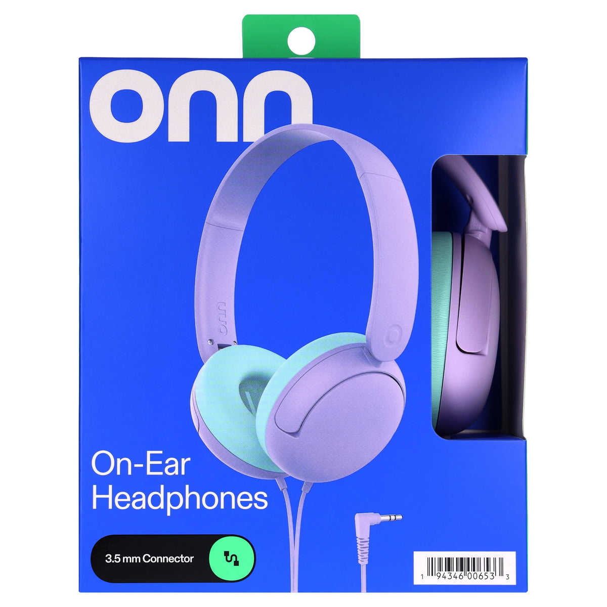 onn On-Ear Headphones with 3.5 mm Connector, Pink