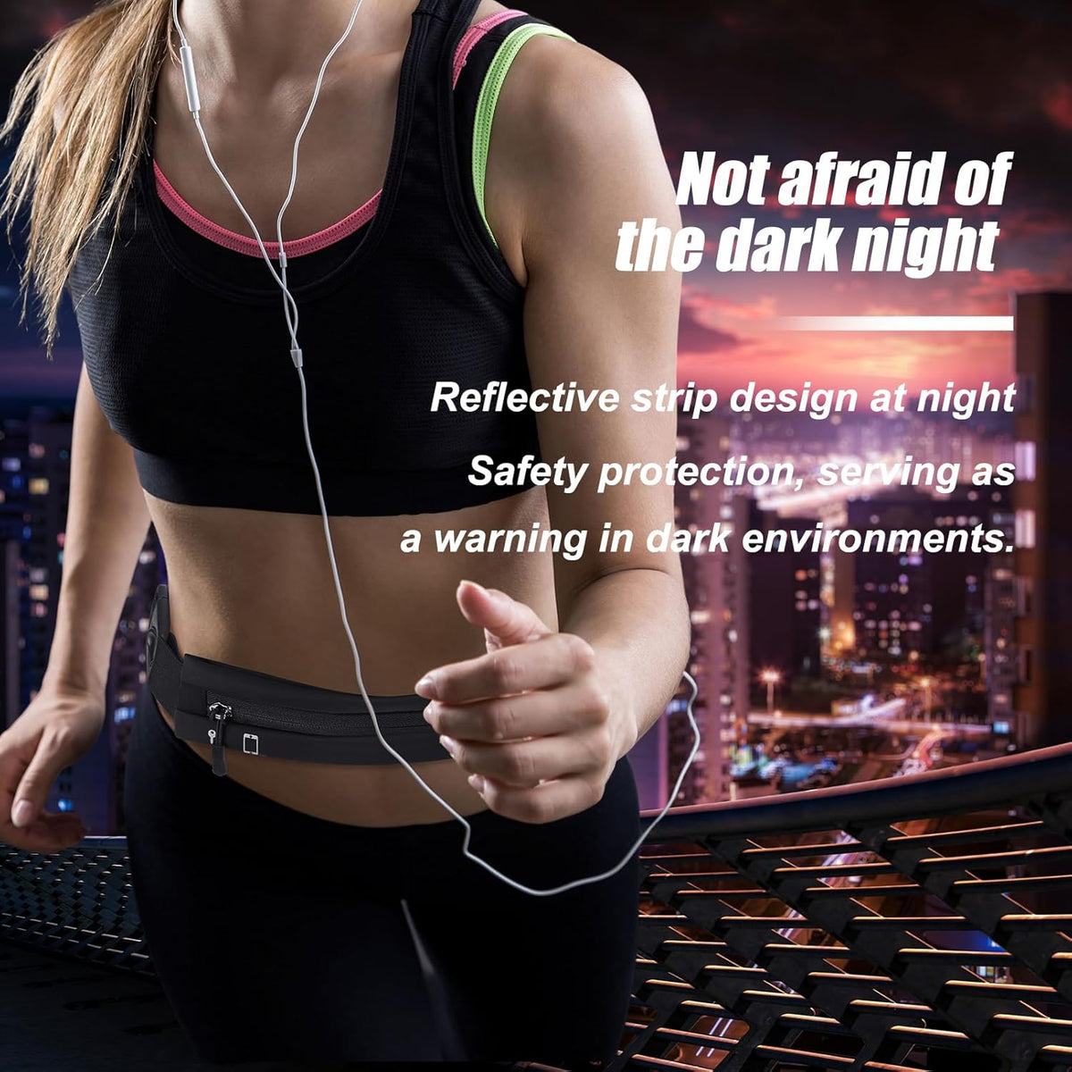 2 PCS Slim Running Belt Fanny Pack Running Phone Holder Runners Pouch Waist Pack for Workout Money Belt Running Gift Gear Accessories for Women Men Walking Hiking Cycling
