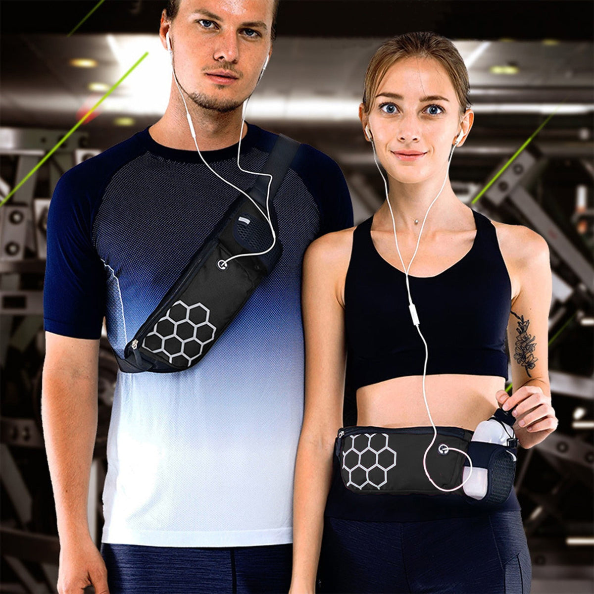 BRELIL 3Pcs Hydration Running Waist Pack, Unisex Water Bottle Belt for Marathon Training, Waterproof Lightweight Fitness Gear for Outdoor Sports Hiking Cycling Phone Holder