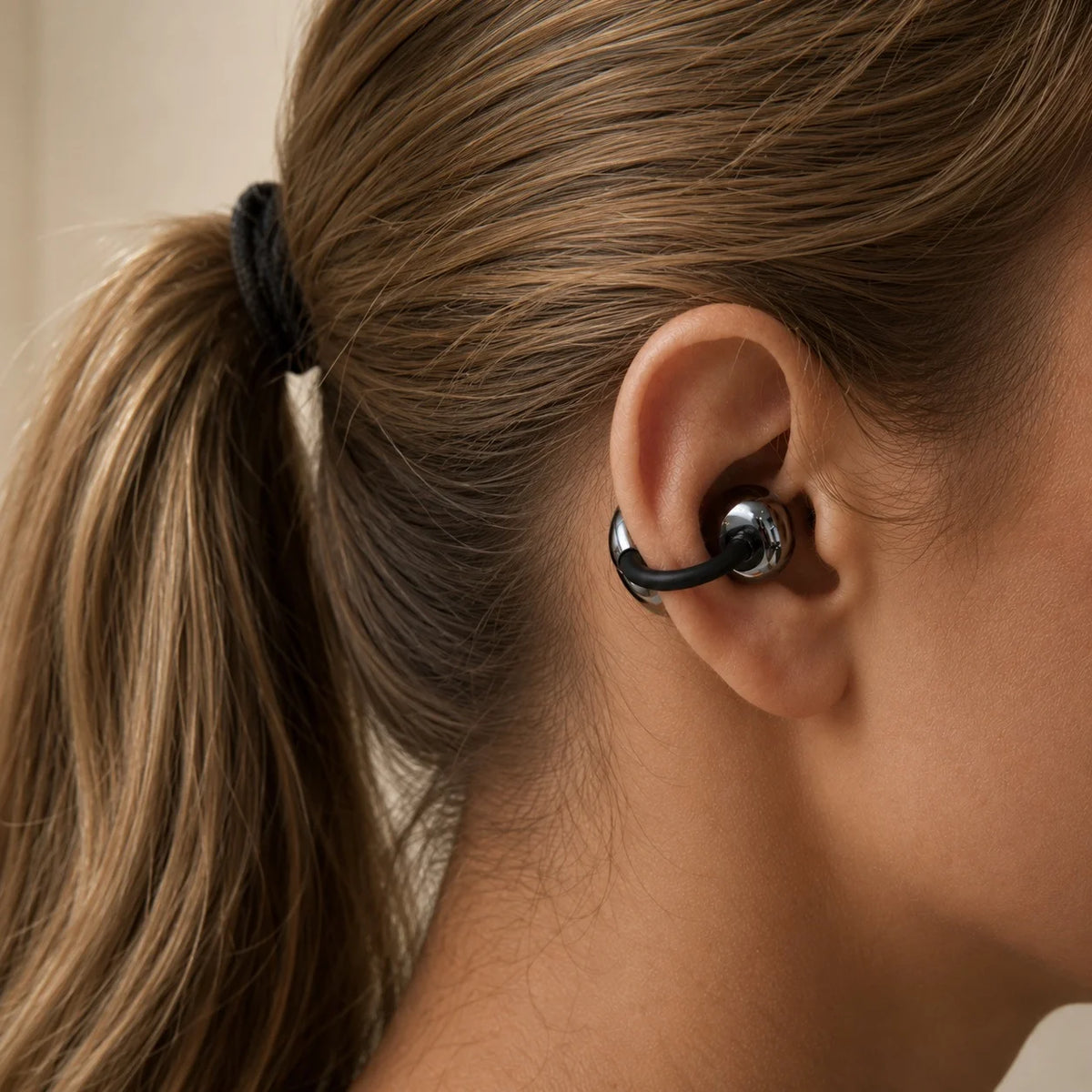 onn Nebulode Pro Open-Clip Wireless Earbuds, Blue