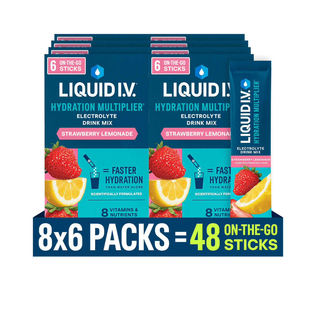 Liquid I.V.® Watermelon Hydration Multiplier® Powdered Electrolyte Drink Mix, 6 Count Packets