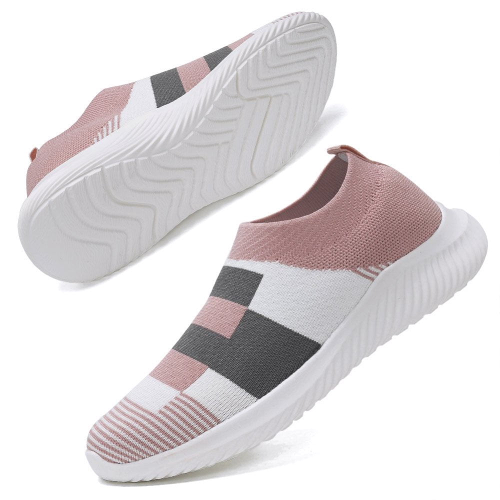 Ablanczoom Womens Sneakers Running Shoes Slip-on Fitness Sports Walking Tennis Flats