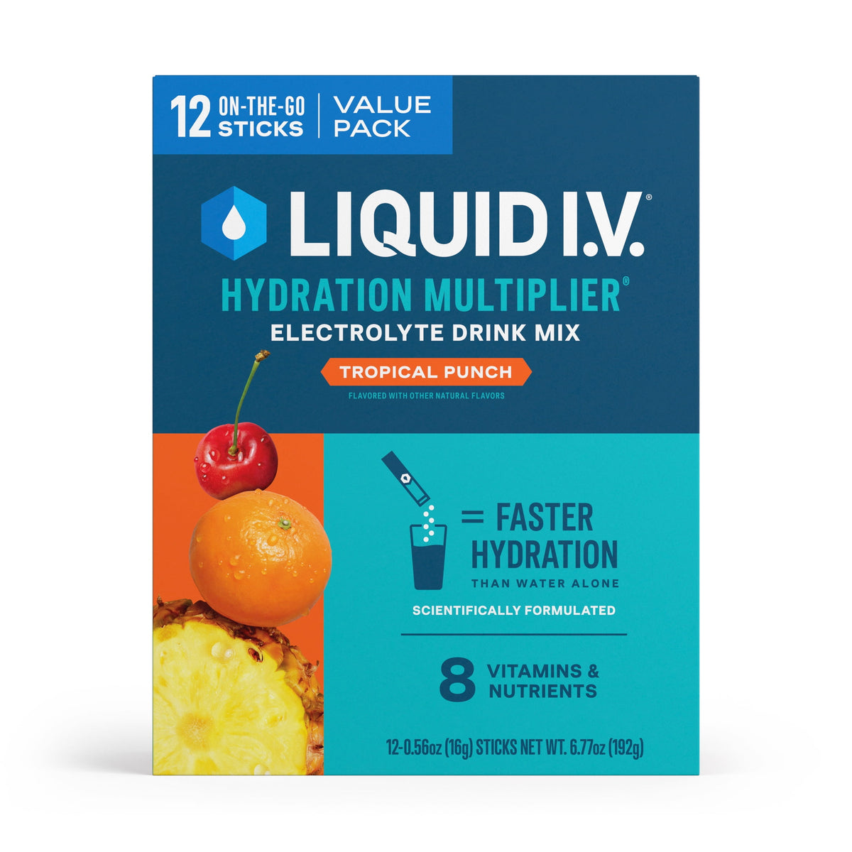 Liquid I.V.® Arctic Raspberry Hydration Multiplier® Powdered Electrolyte Drink Mix, 6 Count Packets