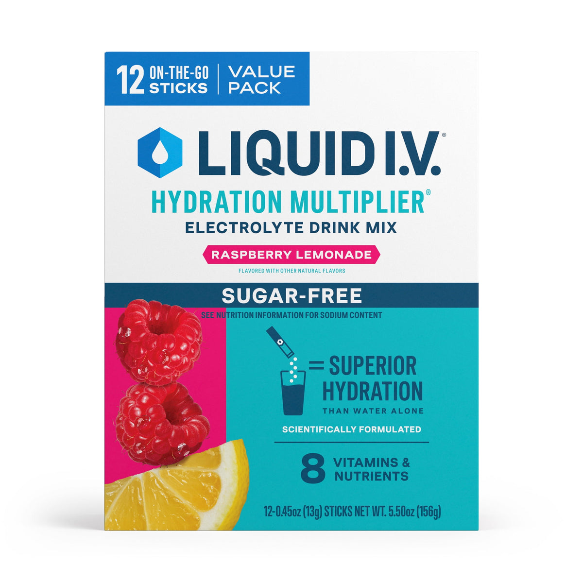 Liquid I.V.® White Peach Hydration Multiplier® Sugar-Free Electrolyte Powder Drink Mix, 6 Count Packets