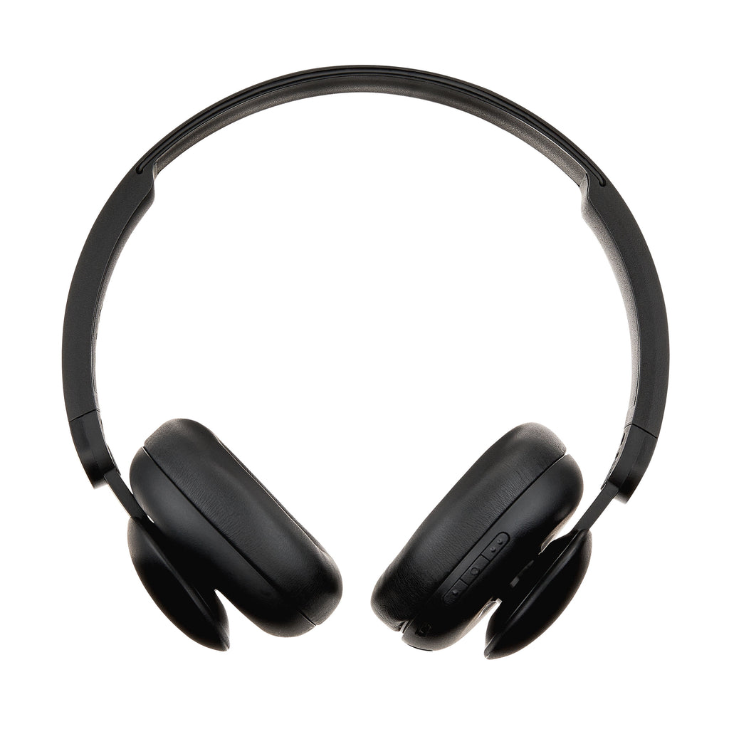 onn Wireless On-ear Headphones with Bluetooth, Black