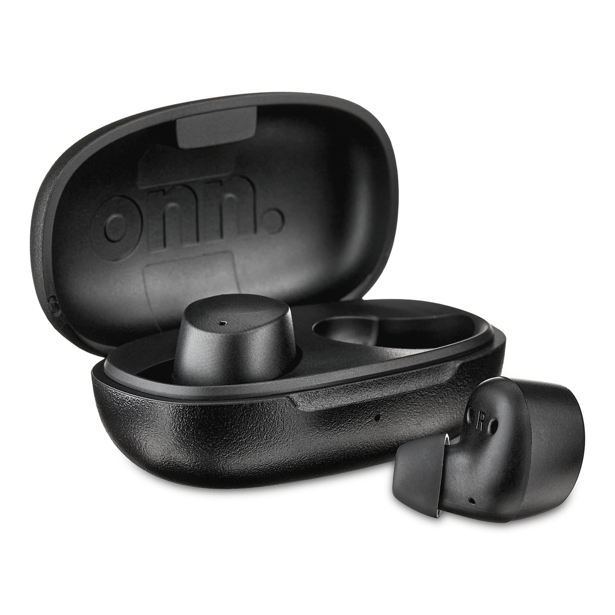 Onn Bluetooth Earphones with Charging Case and Touch Control, Black