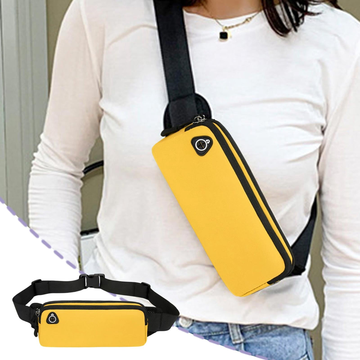 Slim Running Belt Fanny Pack for Men Women Running Phone Holder Runners Pouch Waist Pack Bag for Workout Money Belt Running Gear Accessories for Travel Hiking Running