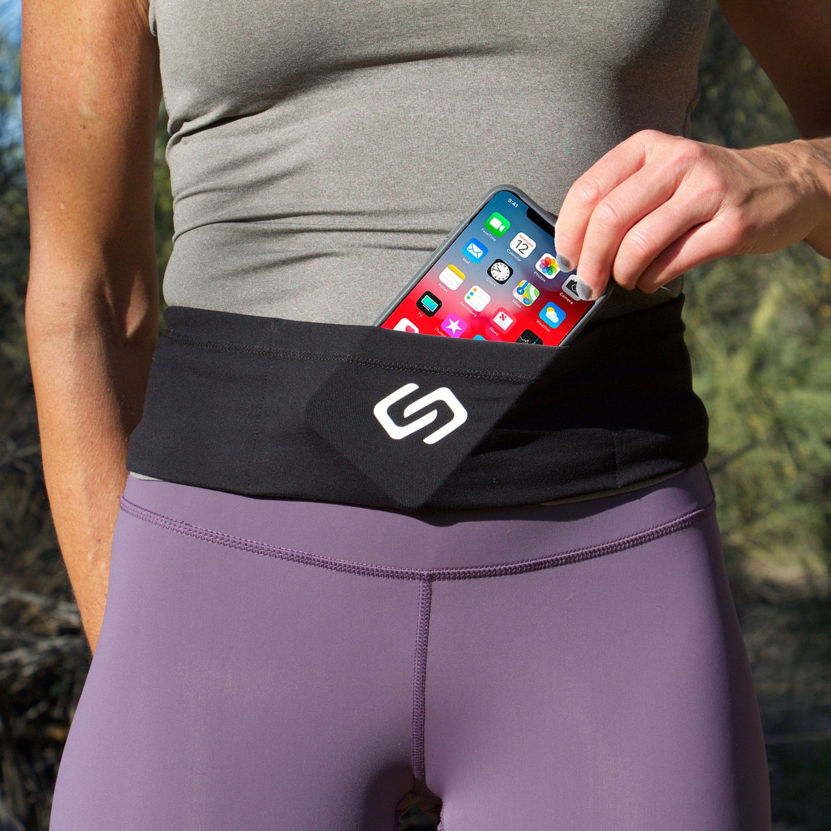 Sporteer VersaSlim Running Belt, Travel Money Belt - Compatible with iPhones and Other Cell Phones
