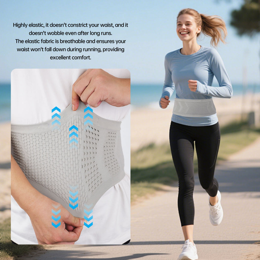Running Belt for Women 360° Flip Belt - Nylon 3D Mesh Expandable Runners Belt for Gym Hiking