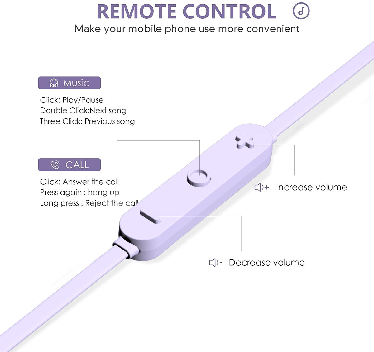 onn Earphones with Lightning Connector, Lilac