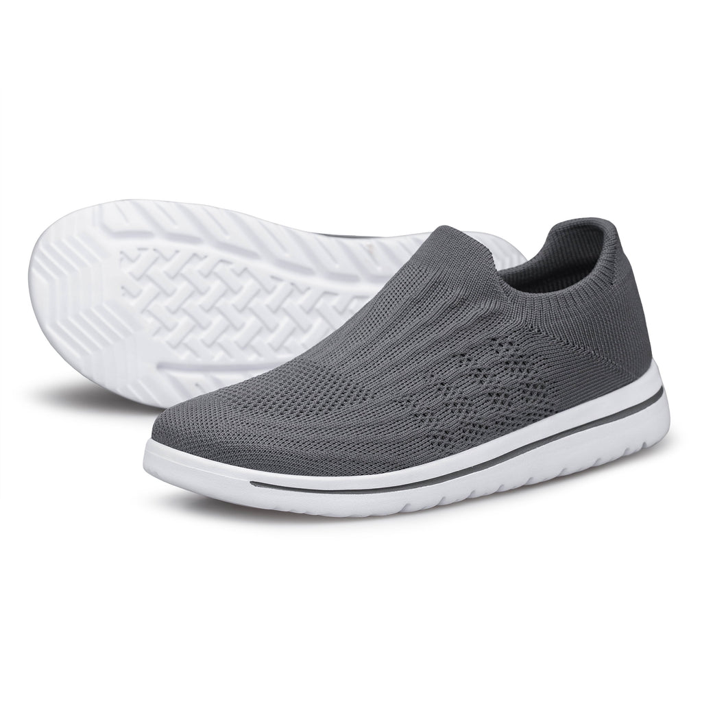 Unisex Sock Walking Shoes Wide Toe Box Slip-on Mens Running Shoe Womens Lightweight Casual Fashion Sneakers Black 8Women/6Men